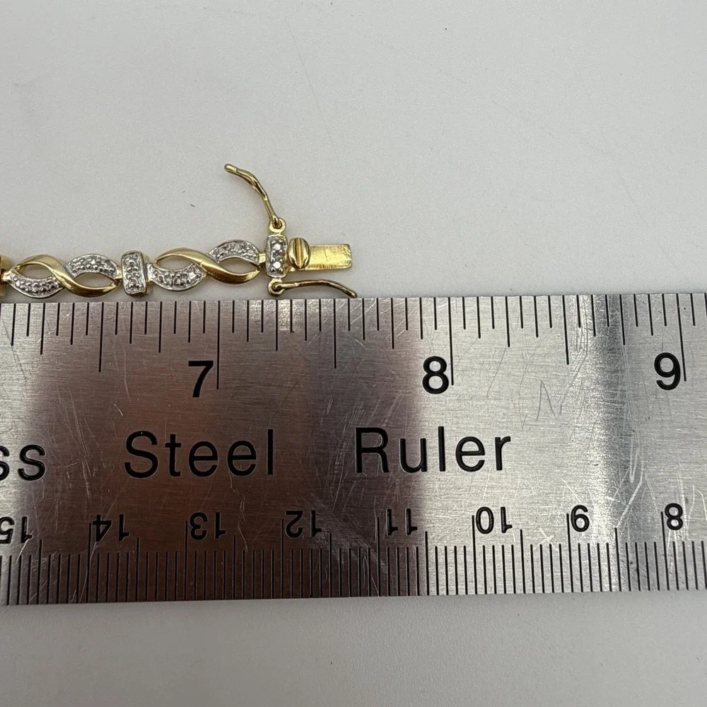 Vintage Ross Simons‎ Peridot 925 Sterling Silver Tennis Bracelet Sz 7